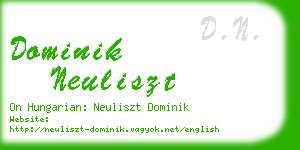 dominik neuliszt business card